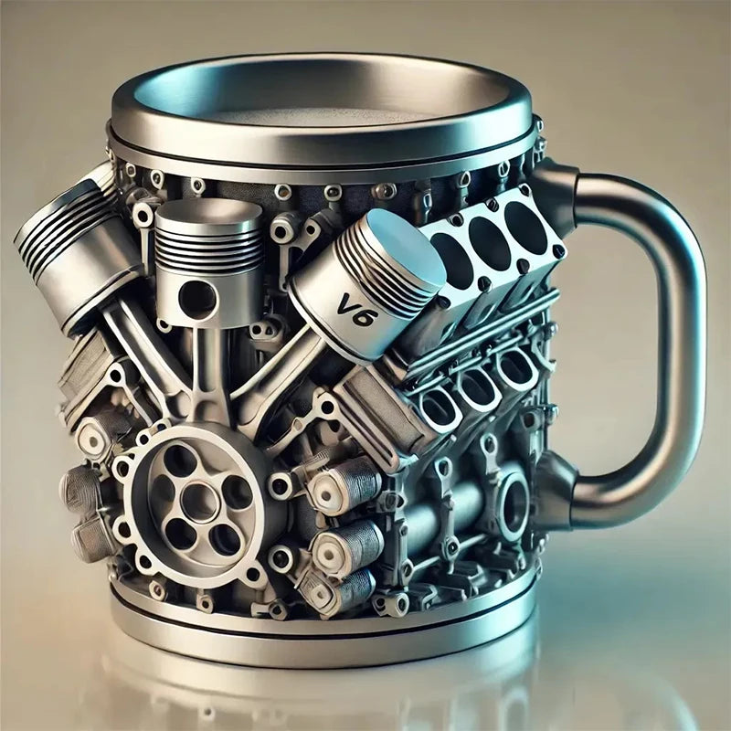 3D Engines Design Mug Engines Stainless Steel Cup Coffee Cup Beer Mugs Funny Drinking Accessories For Home And Office