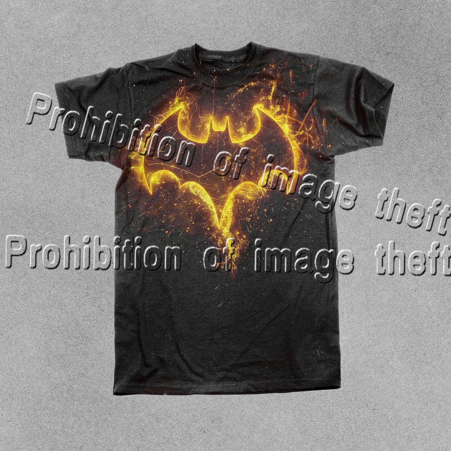 Summer Men's Black Batman Logo Illuminated 3D Printed Short Sleeved Cycling, Running, Fitness T-shirt, Quick Drying Large Size