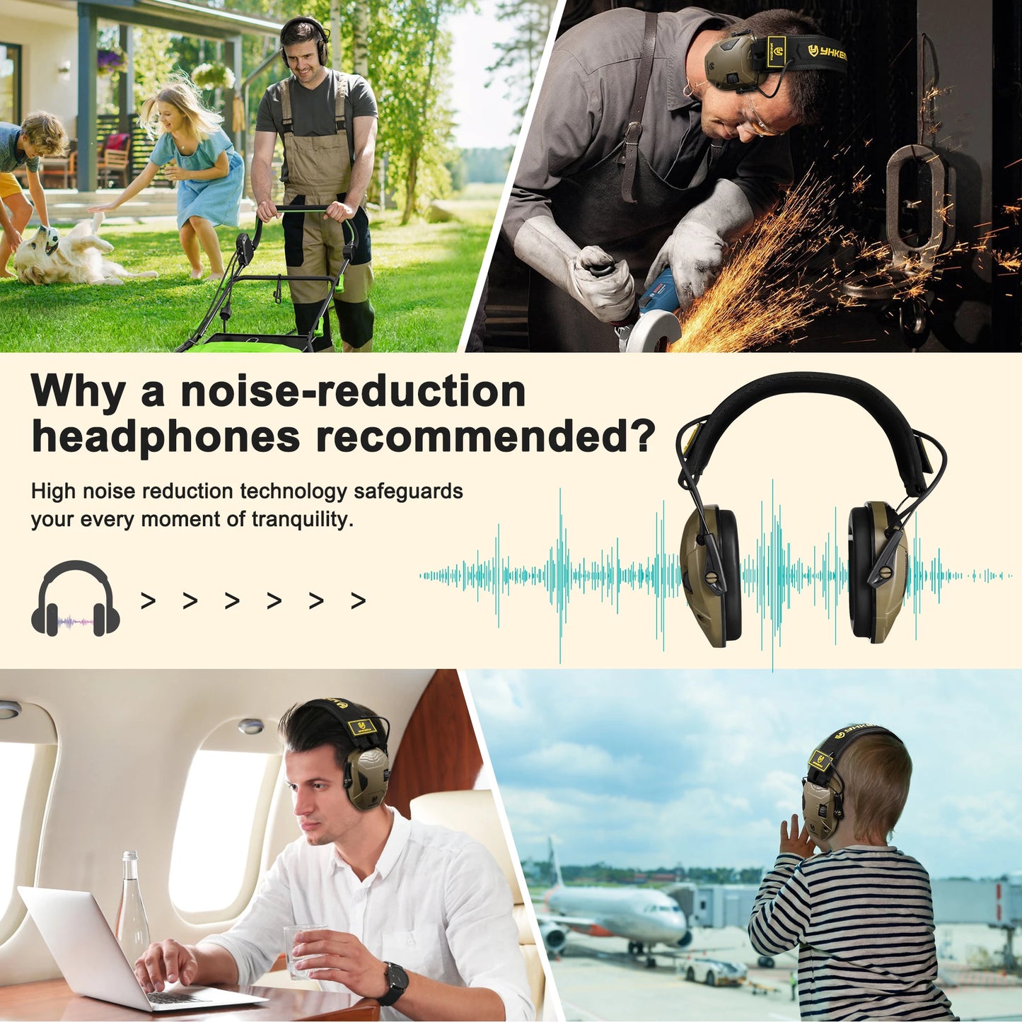 Tactical  Electronic  Ear Defenders  Shooting Anti-noise Headphone Sound Amplification Hearing Protection Headset Foldable