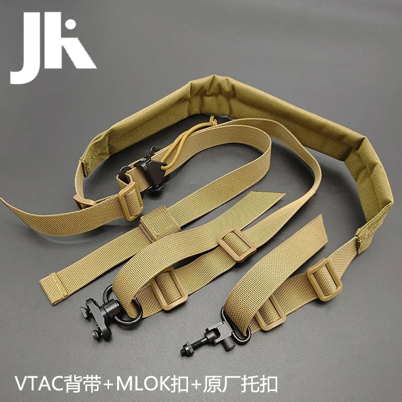 Tactical VTAC Rifle 2 Dot Quick Adjustable Shoulder Strap Outdoors Hunting Equipment With MLOK Mount Button Sling Set