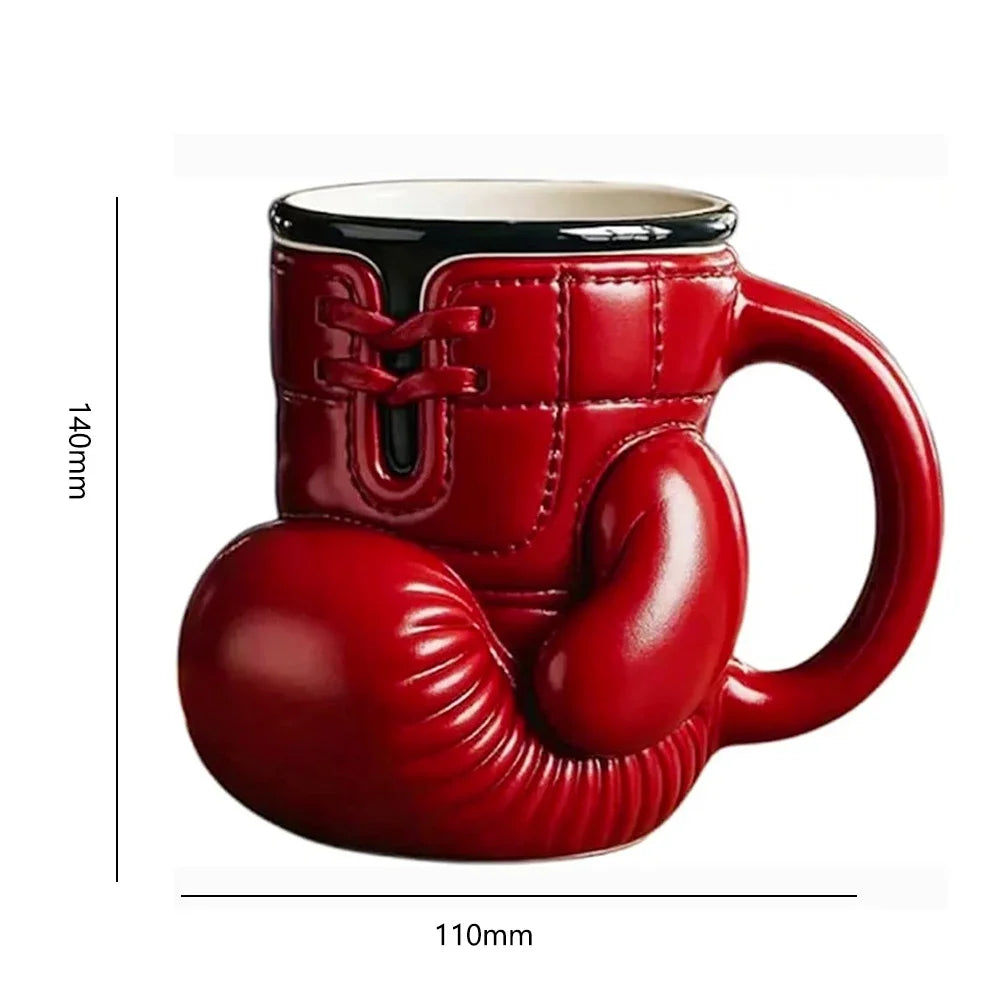 Newest Boxing Glove Mug Sport Themed Coffee Cup Funny Drinkware Kitchen Desktop Container with Handle Creative Home Gifts