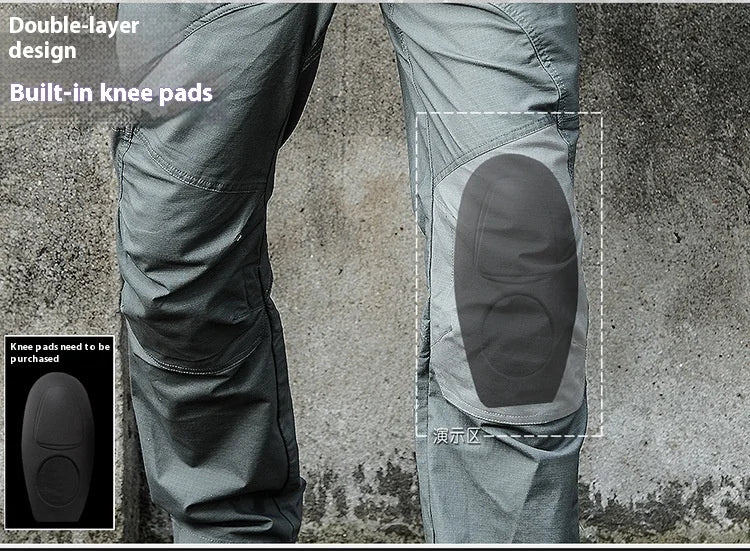 Tactical pants Men's slim-fit army fan training pants Waterproof spring and fall outdoor overalls assault pants