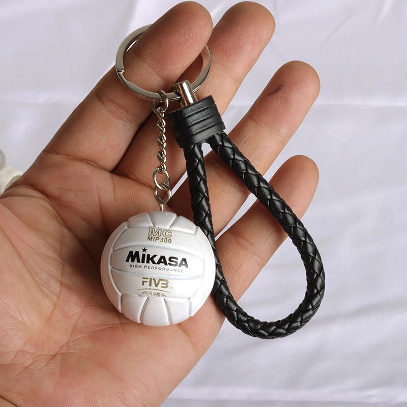1pcs PVC  Volleyball Keychain Ornaments Business Volleyball Men Women Gifts Beach Ball Sport Key Chain  jewelry gift