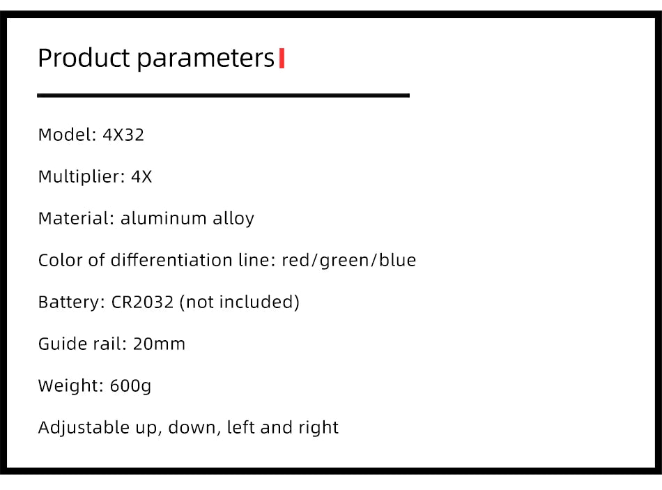 4x32 Riflescope 20mm Dovetail Reflex Optics Scope Tactical Sight For Hunting Gun Rifle Airsoft Sniper Magnifier Air Soft