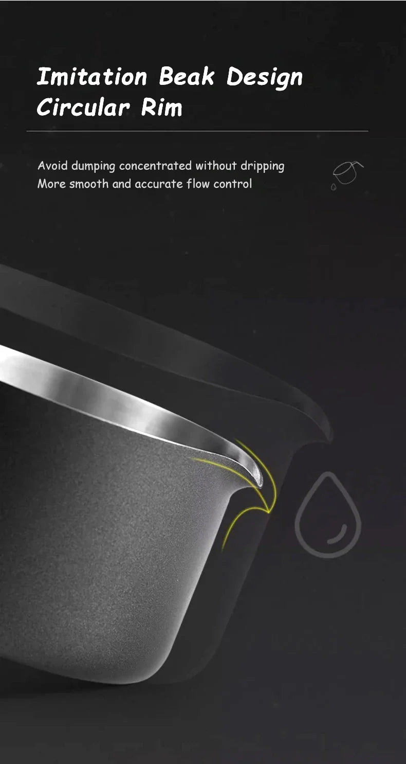 MUVNA Espresso Mug - Star Rain, 100ml Stainless Steel Coffee cup with Scale, Coffee Mugs with Handle, Colourful, Black & White