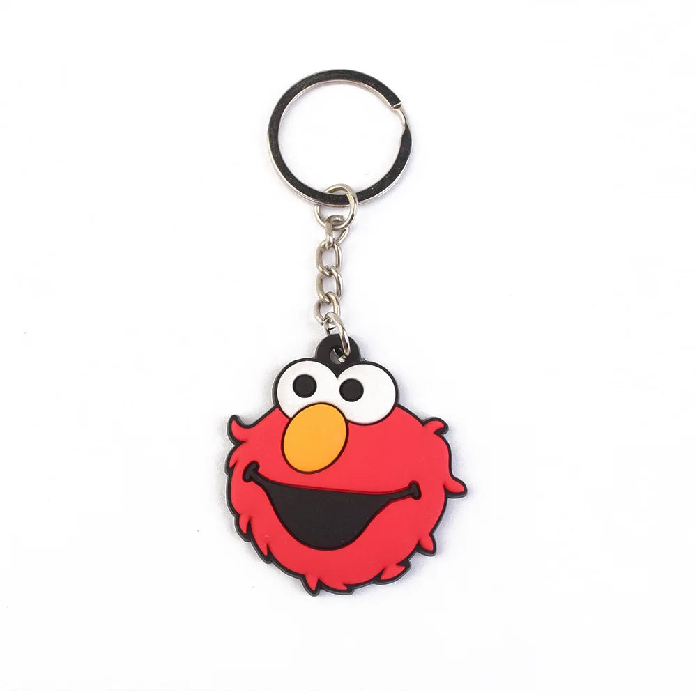 Bandai Sesame Street Anime PVC Cars Keychain Pendant for Men and Women's Universal Decorative Products Accessory Birthday Gift