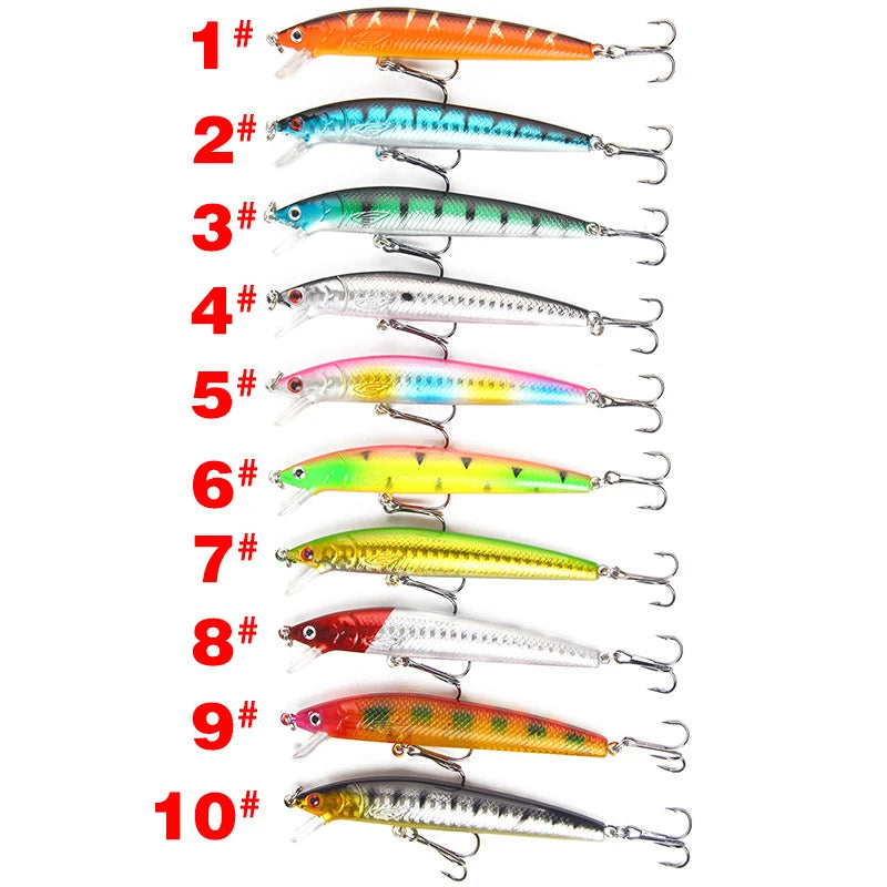 1Pc Minnow Fishing Lure Floating Hard Bait 10cm 9g Artificial Bait Sound Bead Wobbler Crankbait Carp Perch Pesca Fishing Tackle
