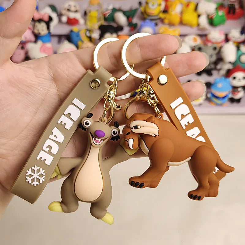 Cartoon Animal Ice Age Keychain Creative Mammoth Keychain