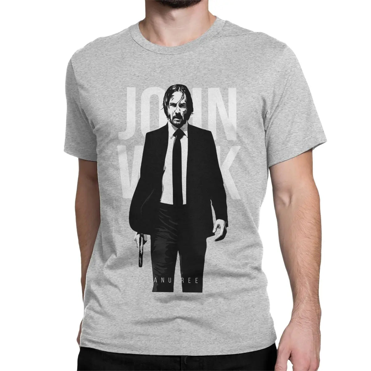 Vintage John Wick Movie T-Shirts Men Women Crew Neck Pure Cotton T Shirt Short Sleeve Tee Shirt 4XL 5XL Tops