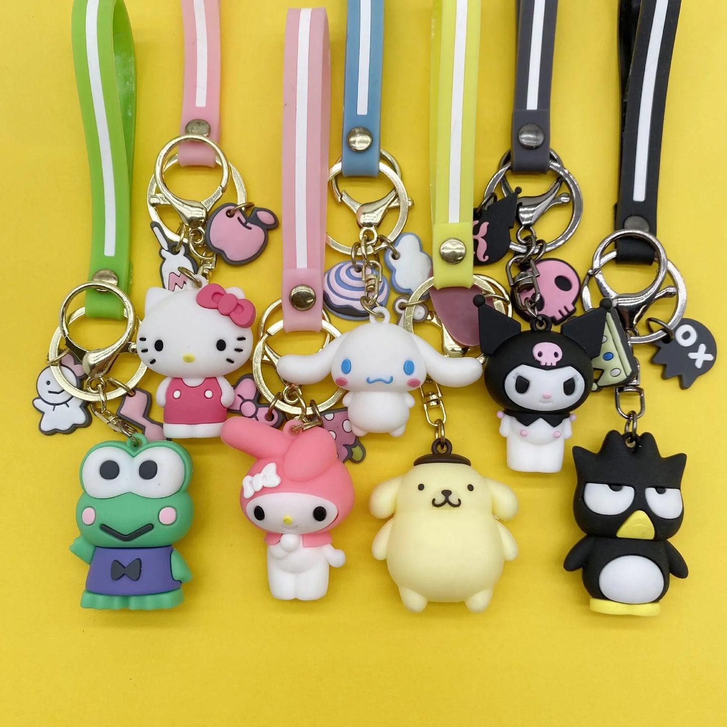 Cute Keychain Cute cartoon Keychain, Badtz-Maru, Cainamoroll, Hello Kitty, My Melody, Chrome, Kerop.