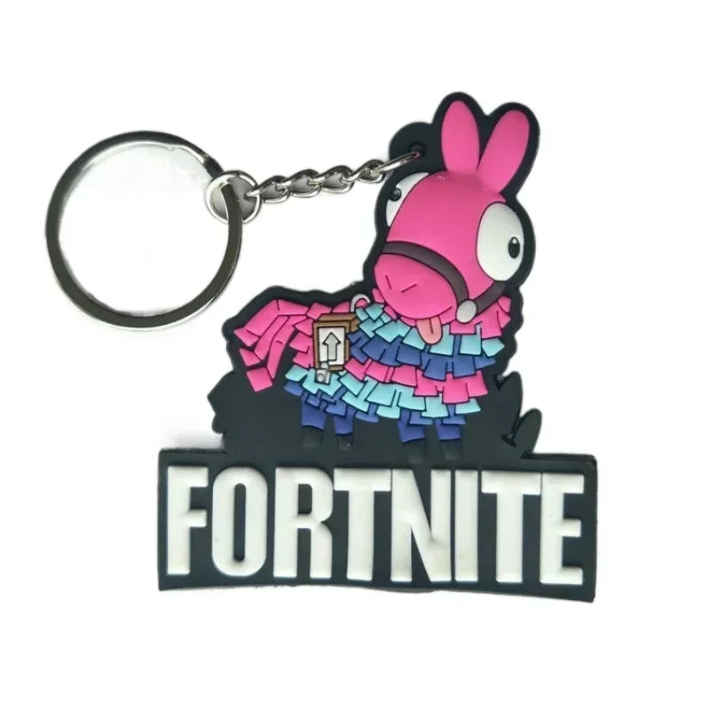 Fortnite Pvc Key Chain Cute Couple Bag Car Keychain Pendant Accessories Children's Toys Birthday Gift
