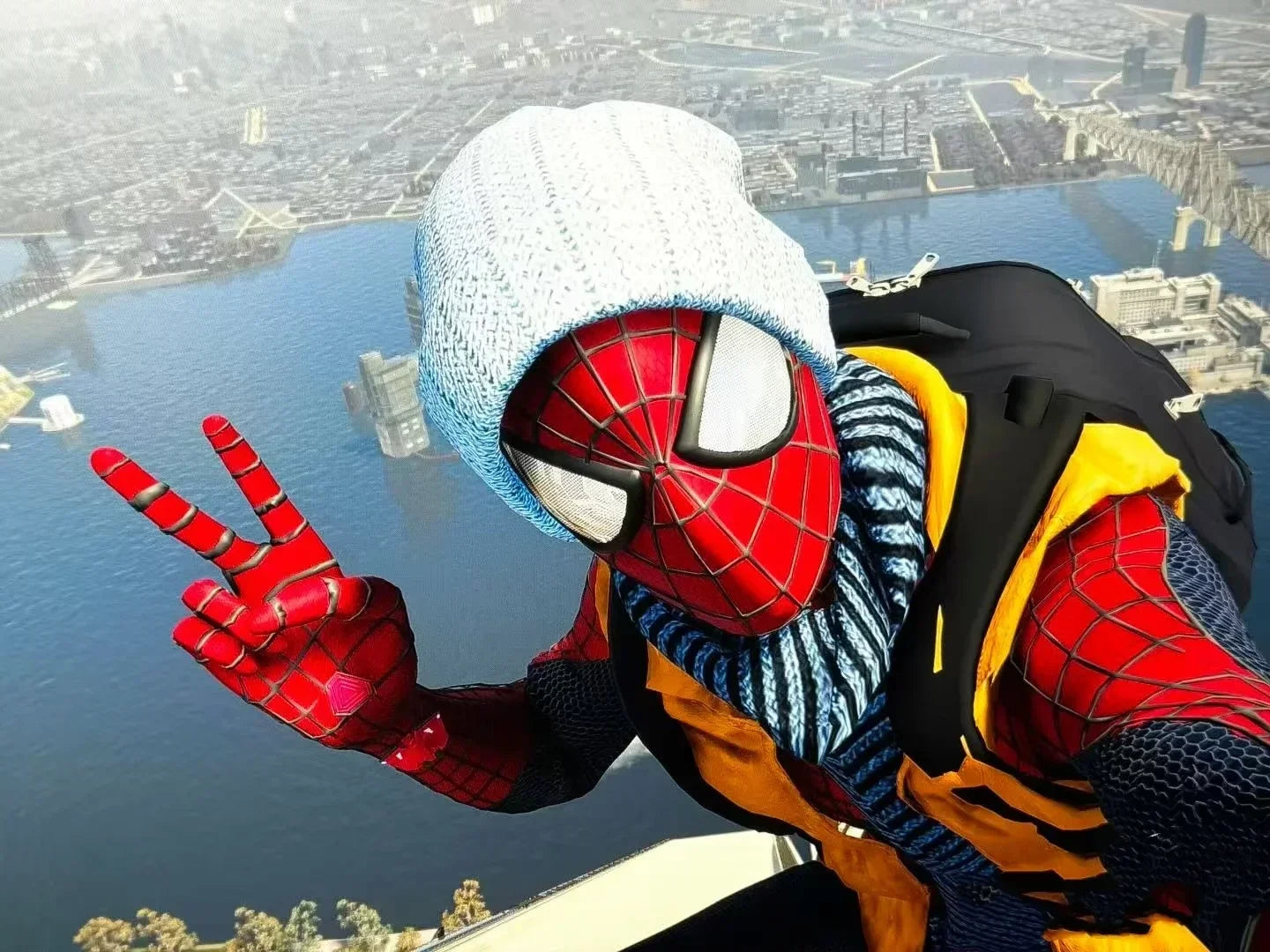 A Male Marvel Punisher with A Skull Print Effect Design Wearing A 100% Cotton Casual Hooded Sweatshirt on The Street