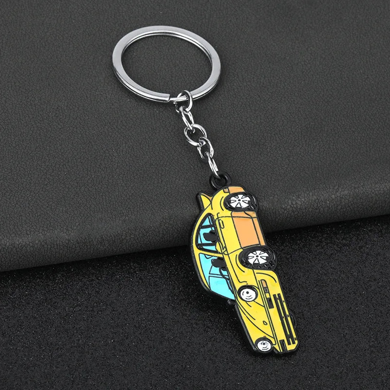 Creative Metal Keychain Car Model Hanging Pendant Porsche 911 Auto Key Holder Office Culture Education Supplies