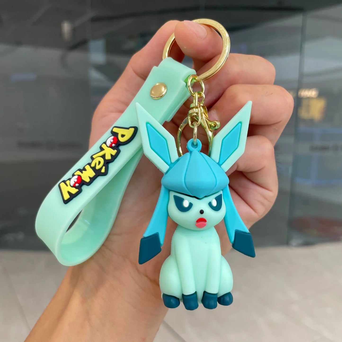 Pokemon Keychain Toys Cute Sylveon Vaporeon Leafeon Espeon Umbreon Kawaii Cartoon Anime PVC Bag Pendant Doll Kids Birthday Gift