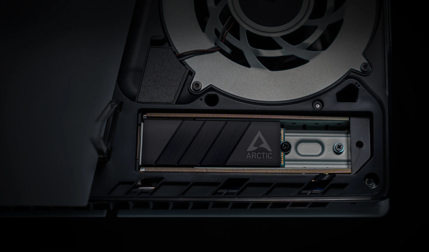 ARCTIC M2 Pro Black heatsink Cooler for M.2 2280 SSD, Compatible with PC & Gaming Consoles, for Dual and Single-Sided SSDs