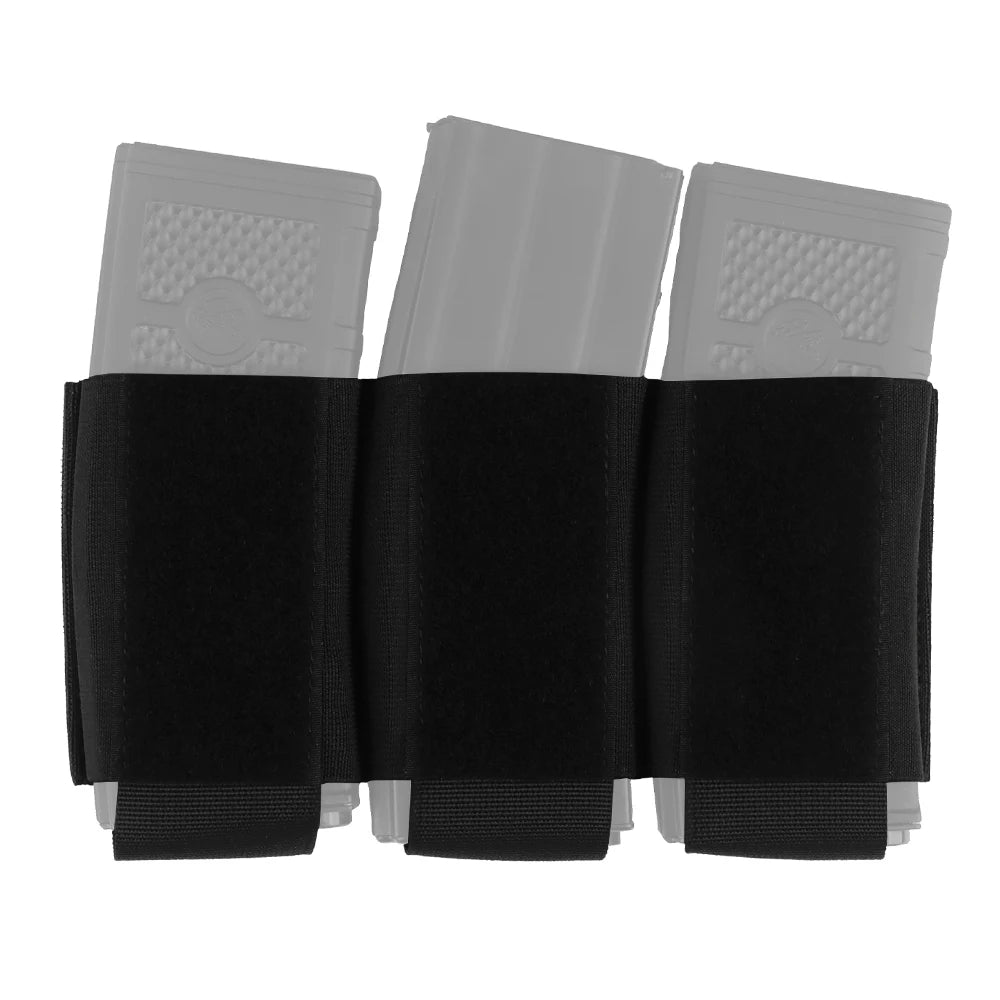 Tactical triple magazine pouch, shooting vest insertable magazine bag, 5.56 7.62 M4 M16 AK rifle mag pouch and magazine holder