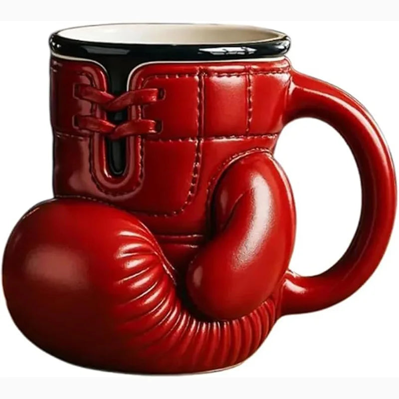 Newest Boxing Glove Mug Sport Themed Coffee Cup Funny Drinkware Kitchen Desktop Container with Handle Creative Home Gifts