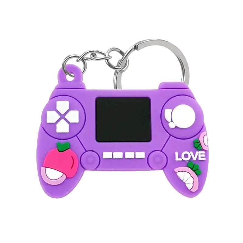 1PCS PVC Game Machine Keychain & Keyring Cute Gamepad Joystick Key Chain PS4 Game Console Jewelry Bag Car Hanging Accessories