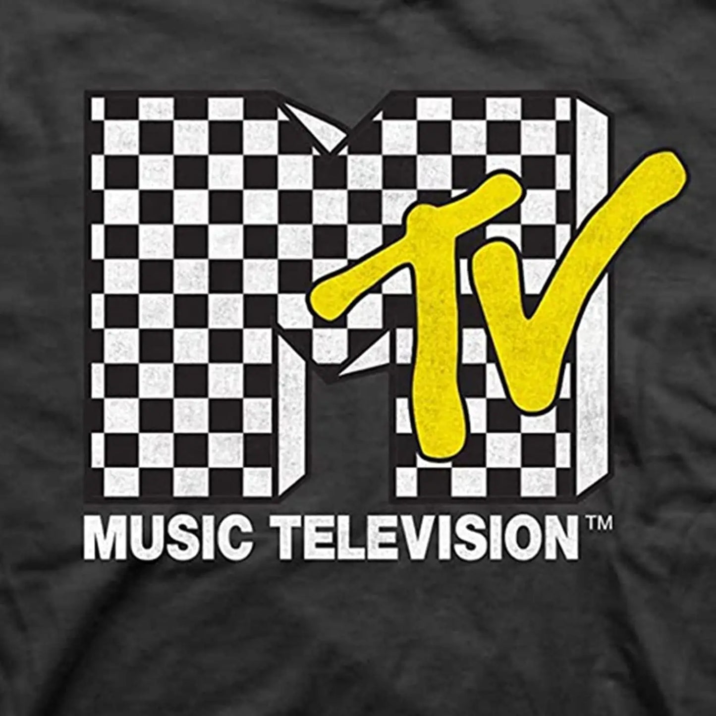 MTV Mens Shirt with Checkerboard  #TBT 1980's 1990'S Clothing  I Want My Music Television TShirt Men Print Streetwear
