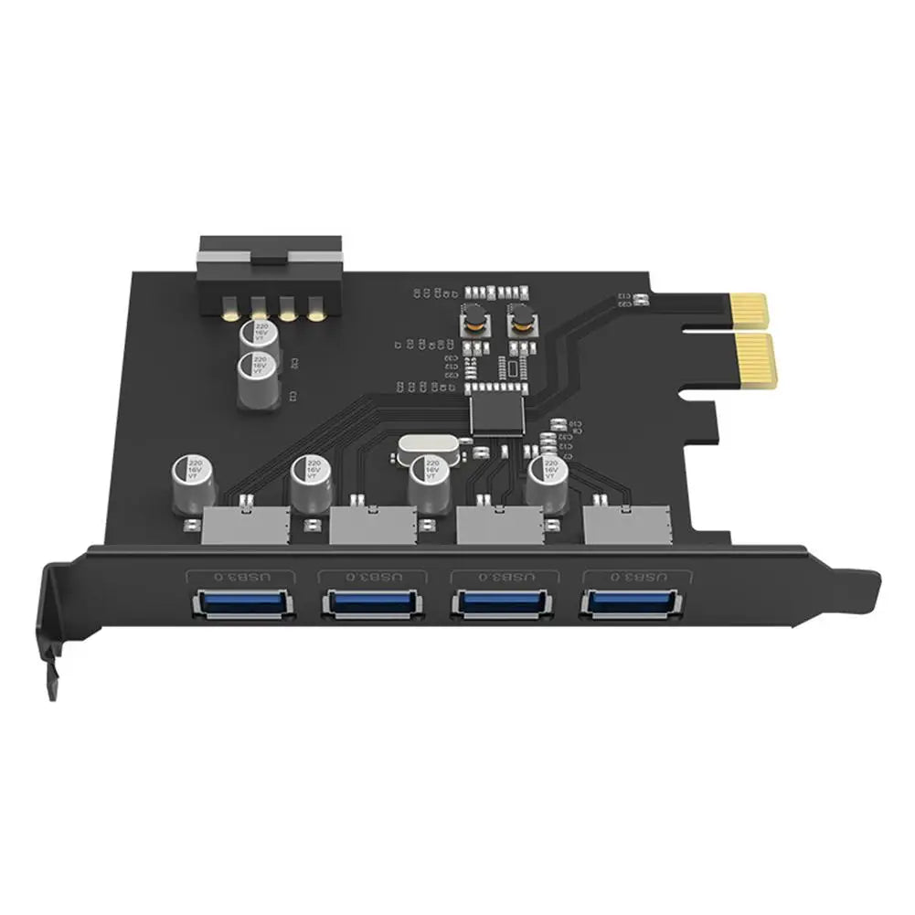 ORICO SuperSpeed 4 Port USB 3.0 PCI-E Express Card PCIE to 5Gbps 4 Port USB 3.0 PCI Express Expansion Card Adapter for Computer