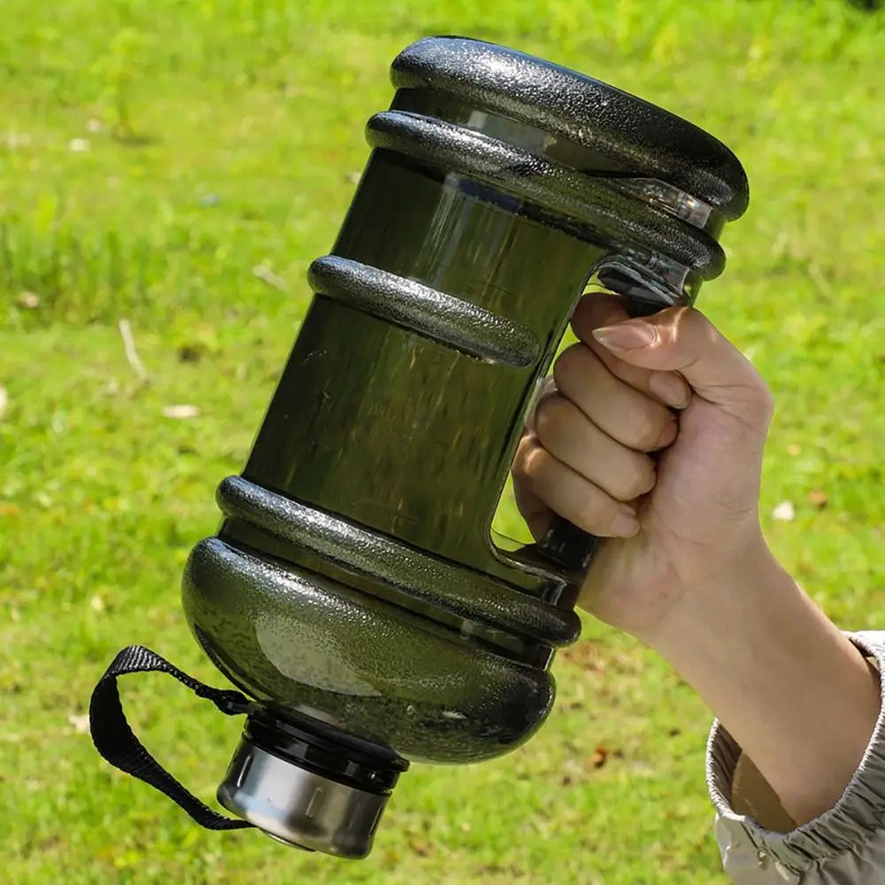 Training Sports Workout Drink Bottle 2L PETG Large Capacity Water Bottle Shaker Bottle With Handle Outdoor Gym Gallon Bottle