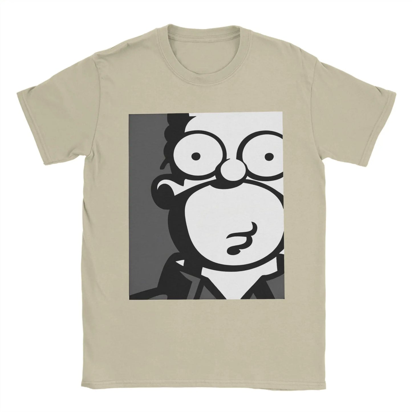 Men Homer Simpsons Funny T Shirts  Pure Cotton Tops Leisure Short Sleeve Crewneck Tee Shirt Plus Size T-Shirts