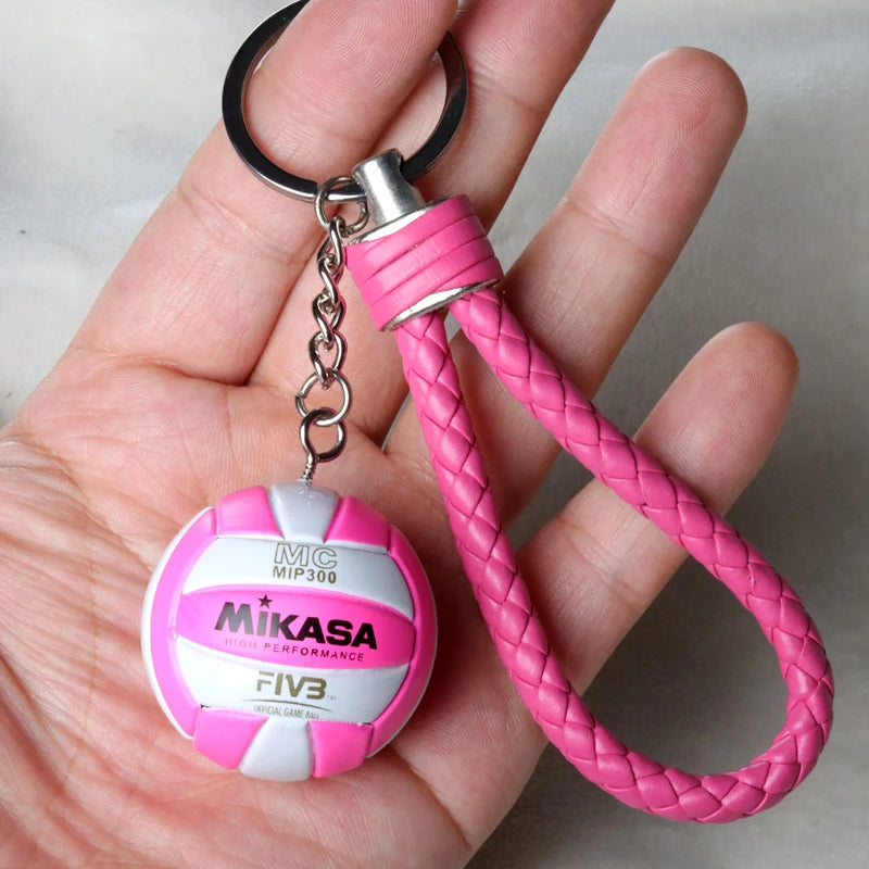 PVC Volleyball Keychain ball toy Sport Key Chain Gift Car Ball Key Holder Ring For Players Men Women Keyring Birthday Gift