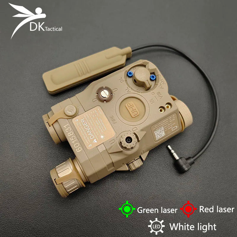 Tactical PEQ15 IR Laser Indicator Red Green Dot/White LED Weapon Laser Fit 20MM Rail Airsoft Outdoor Hunting Aiming Laser