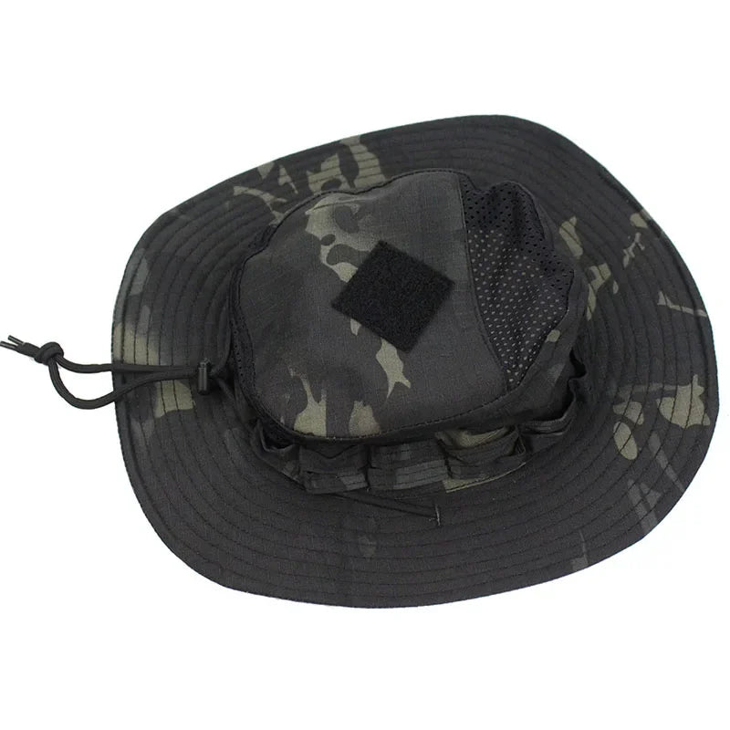 Tactical 2.0 Boonie Hat Summer Mesh Camouflage Combat Cap Multicam Outdoor Sports Training Fishing Hiking Camping Hunting Hats