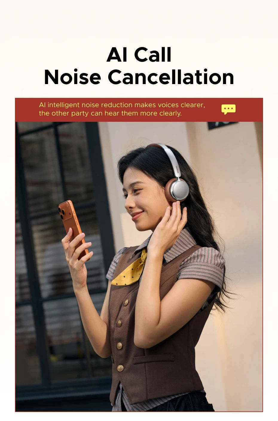 UGREEN ANC Wireless Headphones, Active Noise Cancelling, Premium On-Ear Bluetooth Headset, Customizable Sound,Cloud Foam Comfort