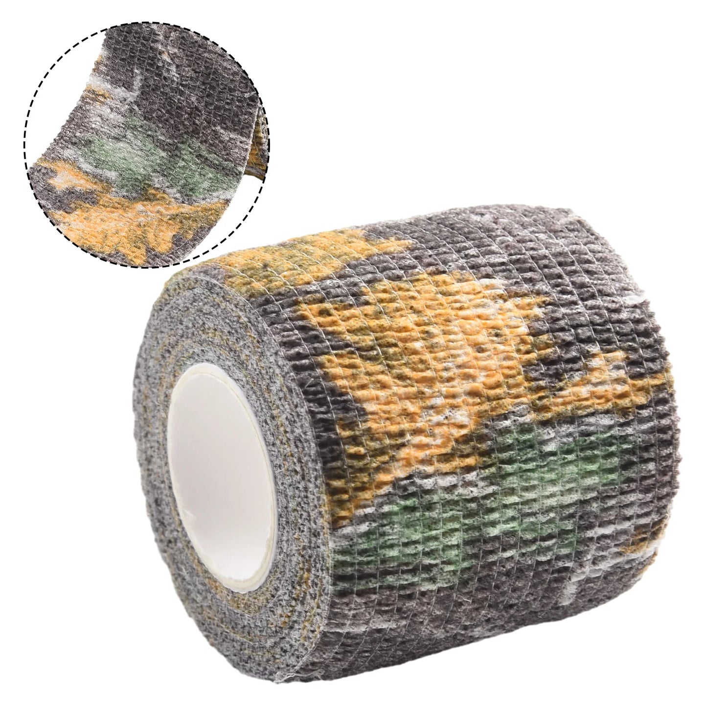 Hand Tool Camo Form Reusable Self Cling Camo Hunting Rifle Provide Insulation Fabric Tape Wrap Polyester Camouflage Equipment