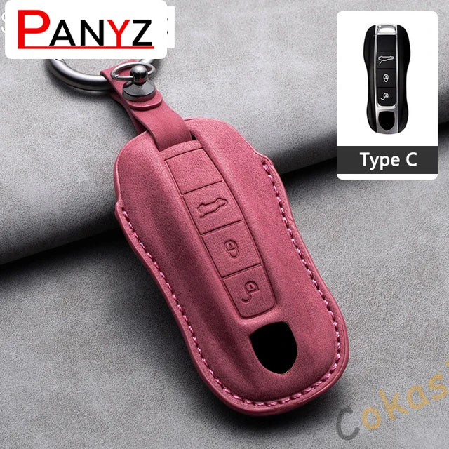 For Porsche Cayenne 718 MACAN Panamera 911 Boxster Keychain Accessories Car Key Case Covers Smart Remote Protection Shell Holder