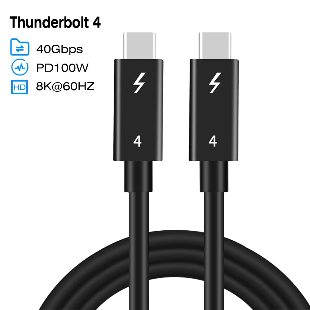 UGOURD 0.2m- 2m Thunderbolt 4 coaxial cable USB4 type c to type c 40Gbps PD 100W Fast charging Cable for egpu iPhone MacBook Air