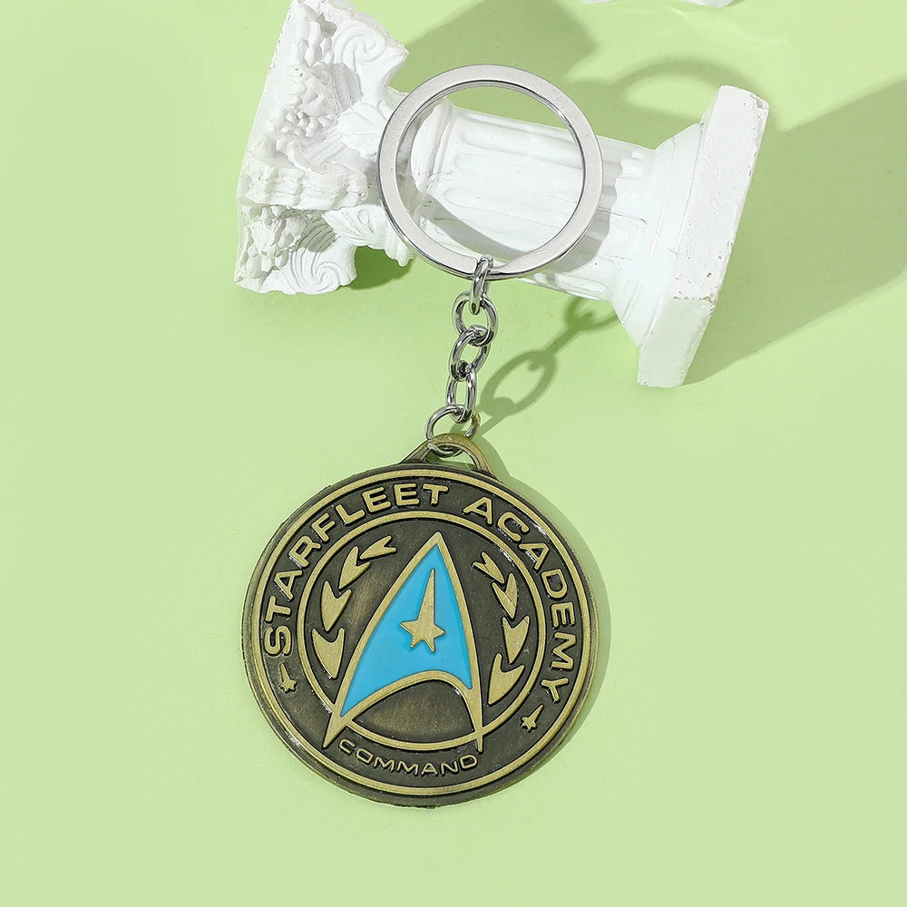 New War Star Trek Keychain Company Logo Metal Communicator Darkness Starfleet Statement Fashion Keychain