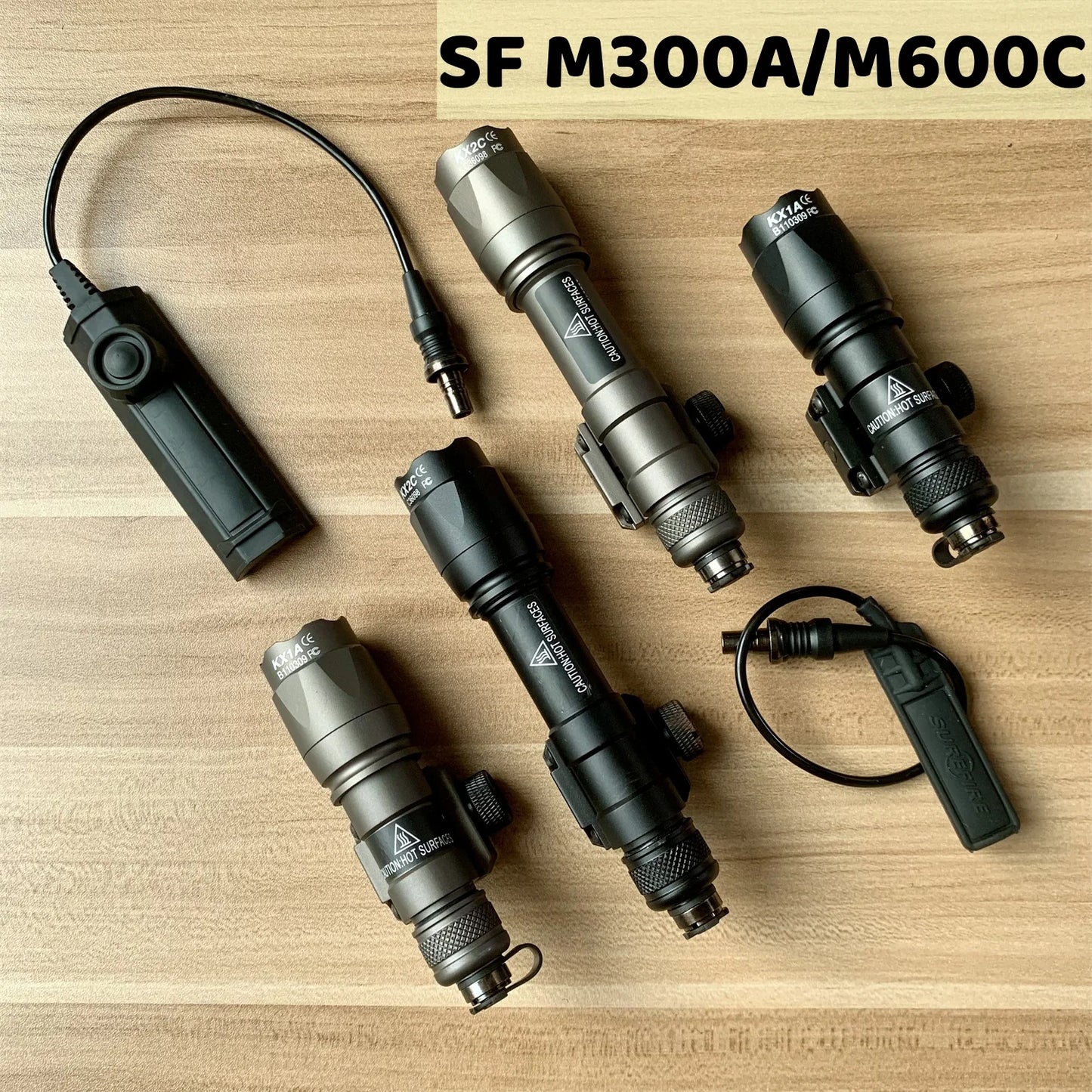 Tactical Surefir M300 M600B M600C Gun light Lanterna Rifle arma Flashlight Pistol Scout Light Torch Hunting Pictinny Rail