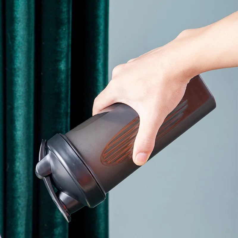 600ml Portable Protein Powder Shaker Bottle Leak Proof Water Bottle for Gym Fitness Training Sport Shaker Mixing Cup with Scale