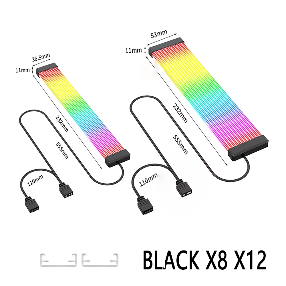 ARGB Sync Board for PC Power Supplies 24-pin GPU Graphics Cards 8-pin Cables and Chassis Illuminated Neon Cables RGB LED Strips