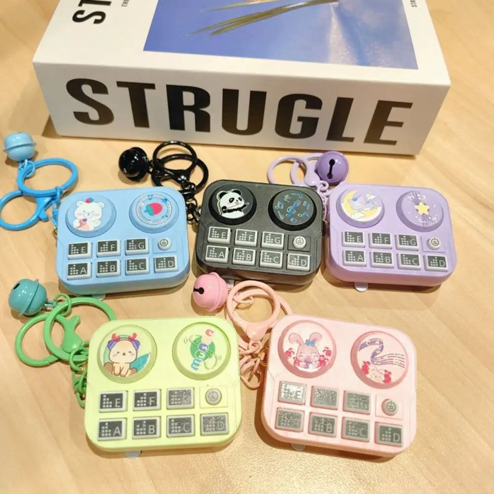 Key Chain Musical Instrument Pendant Keychain Plastic Mini Electronic Keyboard Keychain Backpack Ornament Birthday Gift
