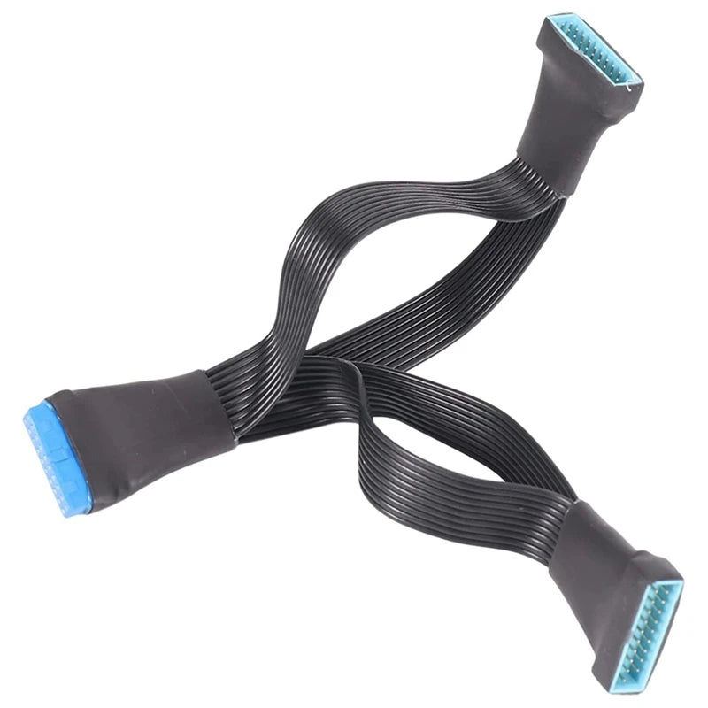 Motherboard USB 3.0 19PIN Header 1To2 Extension Splitter Cable 19Pin 20Pin Internal Extension Header Adapter Cable 15Cm