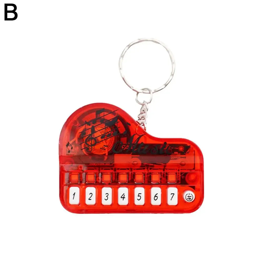 Piano Keychain Musical Instrument Toy Portable Mini Playable Keyboard Piano Jewelry Friend Music Gift Keychain Lover Electr I1K9