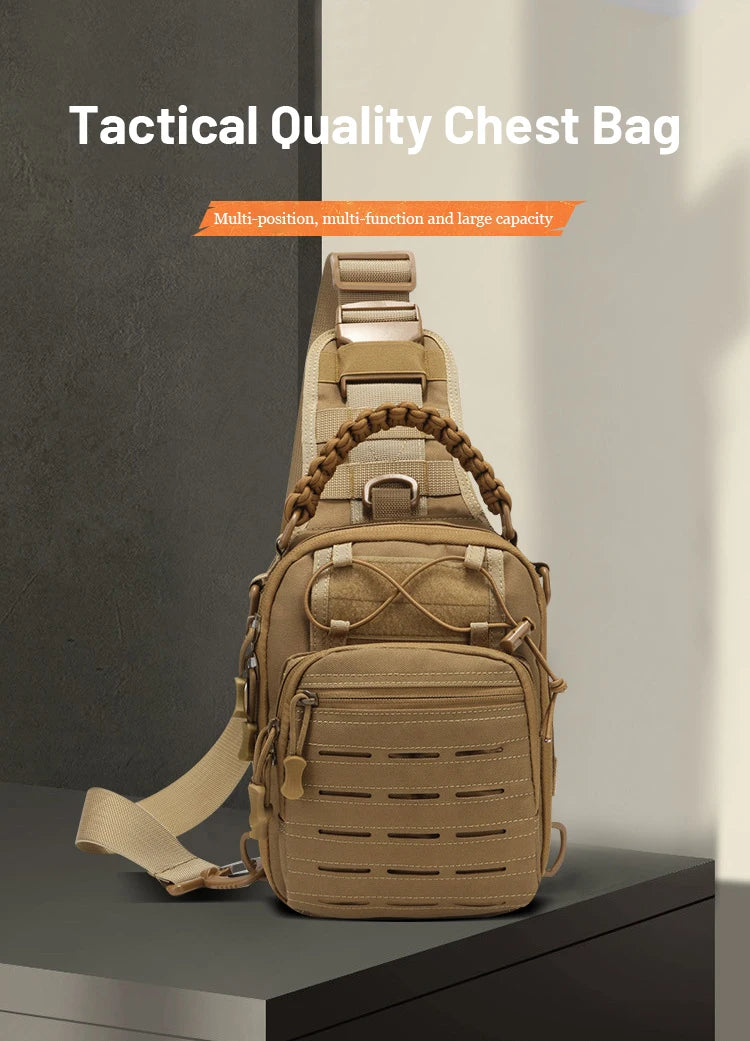 Military Tactical Backpack Shoulder Bag  Chest bag Men Outdoor Hiking Camping  Army Hunting Fishing Pack Sling Molle Usb bag bag