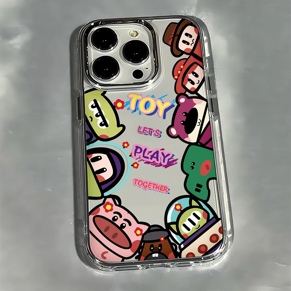 Lovely Cartoon Toys Storys Phone Case For iPhone 17 16e 16 15 14 13 12 11mini Pro Max X XR XSMAX 8 7 Air Plus Transparent Cover