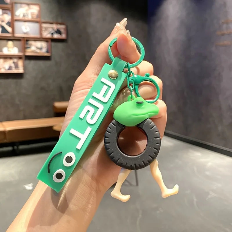 1Pcs Cartoon Figurine Abstract PVC Keychain Bag Pendant Model Keyring Desktop Car Hanging Pendant Keyring Accessories Cute Gifts
