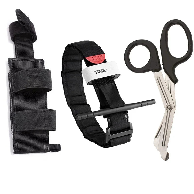 Tactical IFAK First Aid Kits Tourniquet Medical Scissors Set with Molle Belt Pouch Outdoor Portable EMT Emergency Supplies