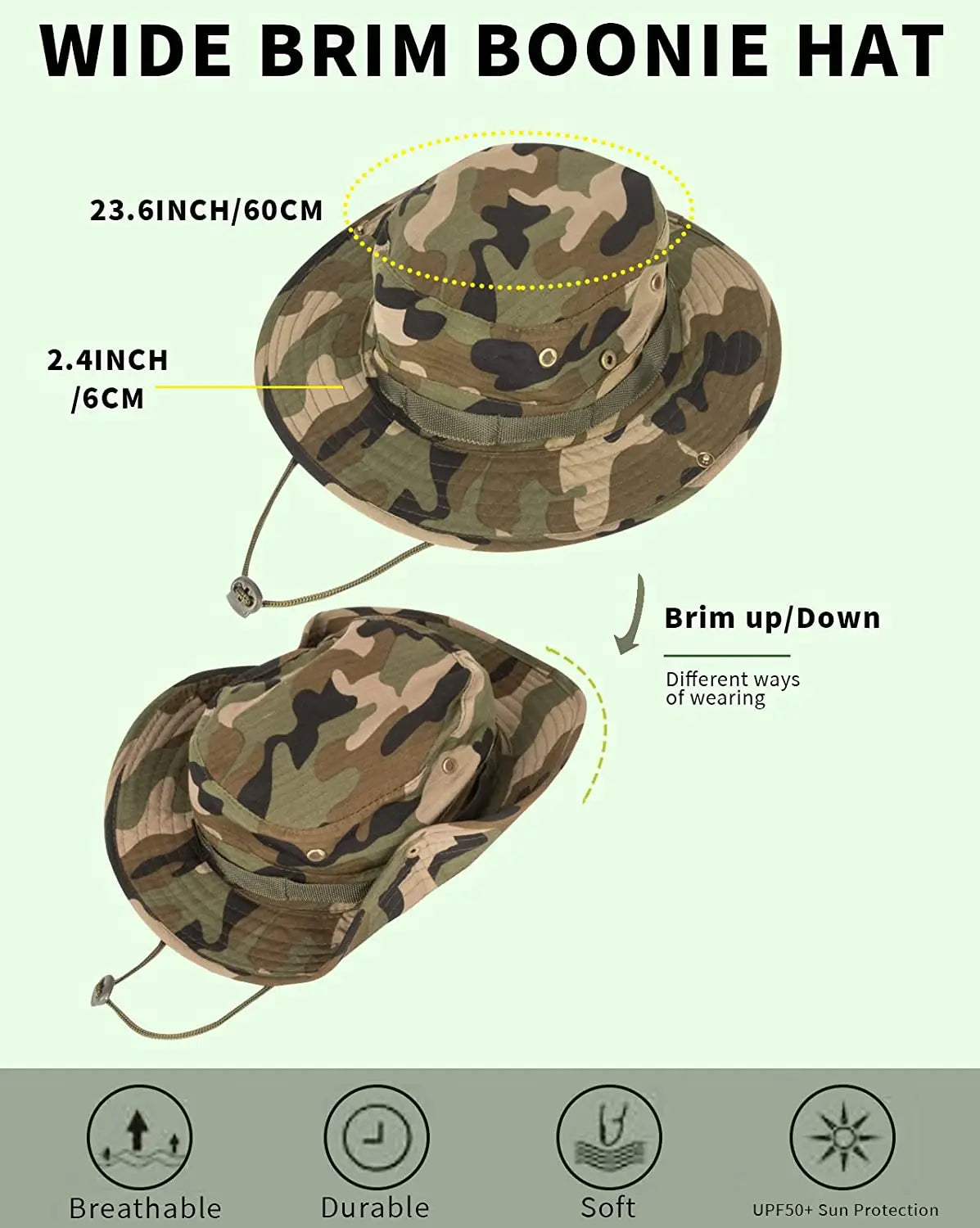 Outdoor Camouflage Fisherman Hat Tactical Training Expansion Breathable Military Training Camping Sunscreen Hat
