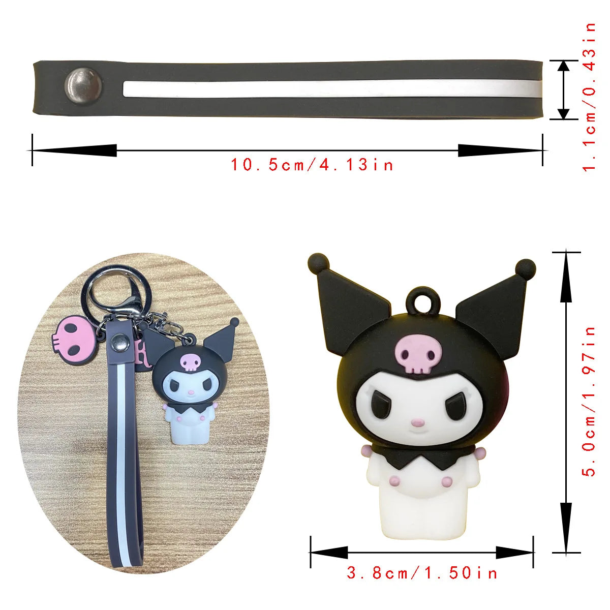 Cute Keychain Cute cartoon Keychain, Badtz-Maru, Cainamoroll, Hello Kitty, My Melody, Chrome, Kerop.