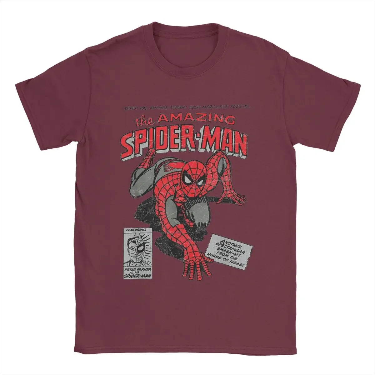 Spider-Man Spider-Man Movie Retro Comics Men's T-Shirt Creative T-Shirt Crew Neck T-Shirt Birthday Gift Top 3D Printed T-Shirt