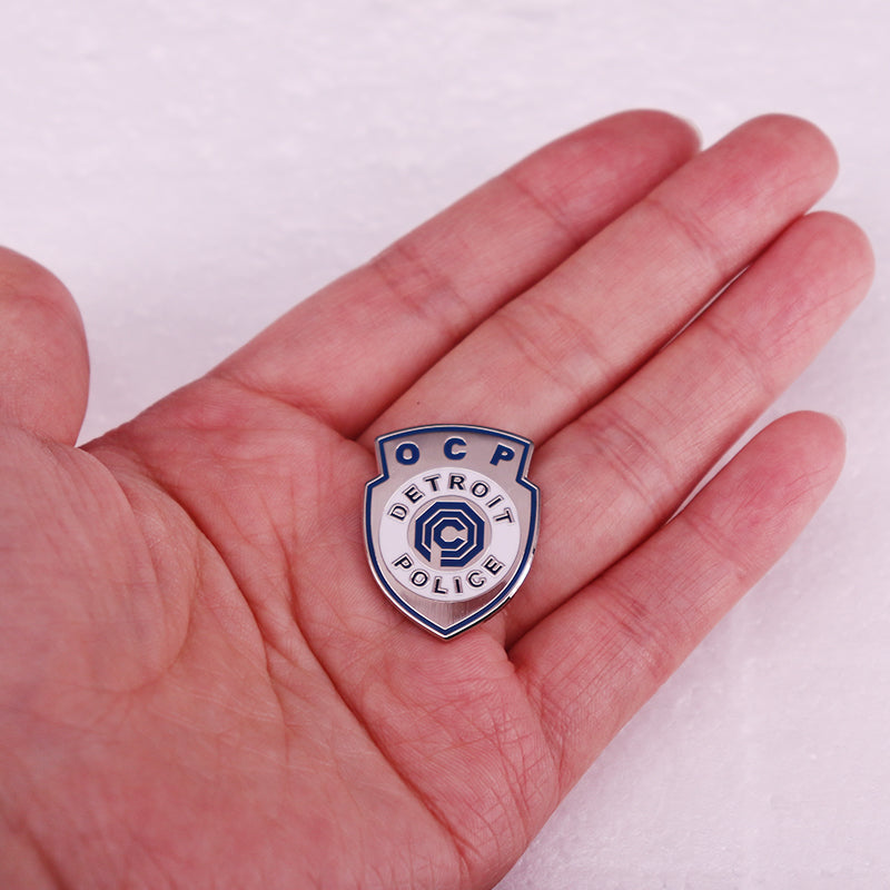 RoboCop Detroit Police Hard Enamel Pin Uniform Badge Movie Jewelry