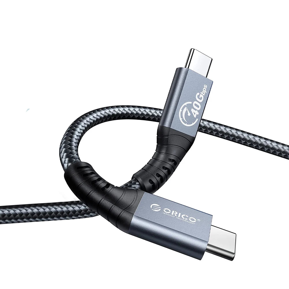 ORICO 5m 20Gbps USB C Cable PD100W Fast Charger Cord USB3.2 Gen 2 HD 4K@60Hz Video Braided with E-mark for Laptop MacBook