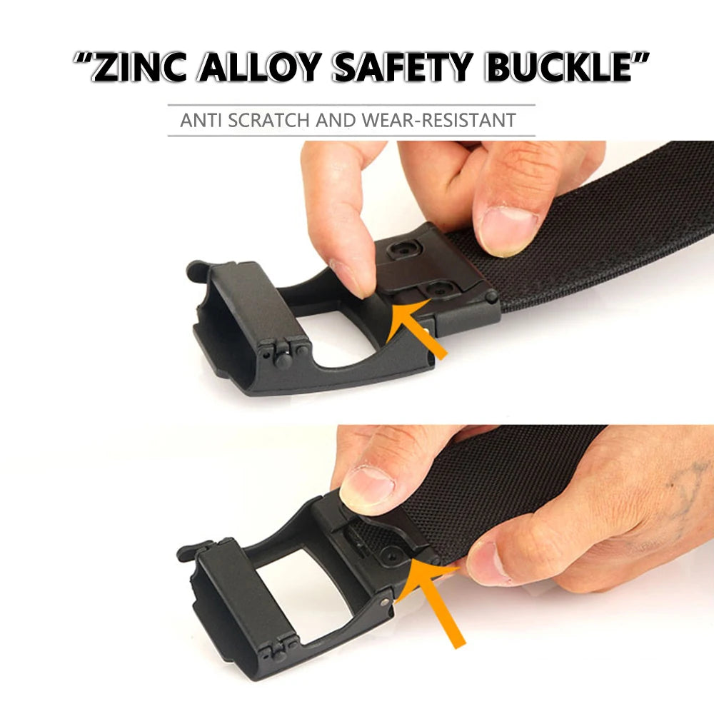 TUSHI 4.3cm Tactical Gun Belt for Men Multi-size 1100D Nylon Metal Automatic Buckle Police Military Belt Hunting IPSC Girdles